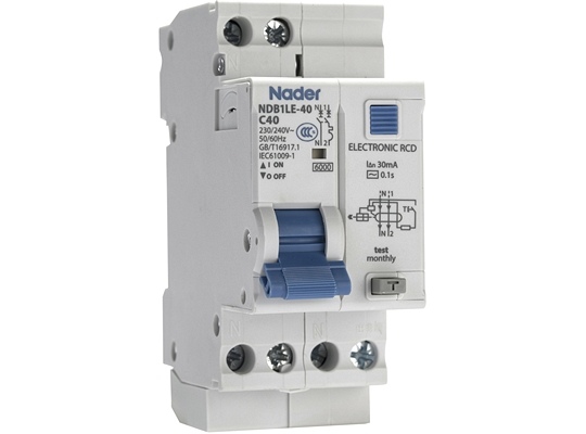 Автоматические выключатели дифференциального тока NDB1LE-40